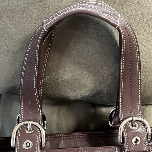 Coach Brown Leather Soho Hampton Tote Bag - Picture 4 of 8